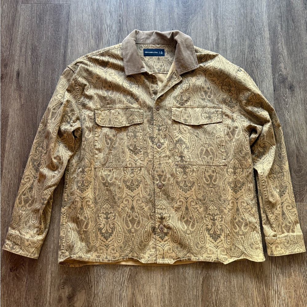 Abercrombie & Fitch Patterned Twill Shirt Jacket